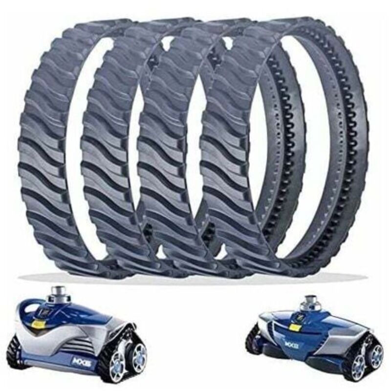 4 Schwarze Ersatz-chenilles, Poolreiniger-reifen, Spur-rad R0526100, Kompatibel Mit Zodiac Baracuda Mx6/mx8, Reinigung Von Eingegrabenen Pools