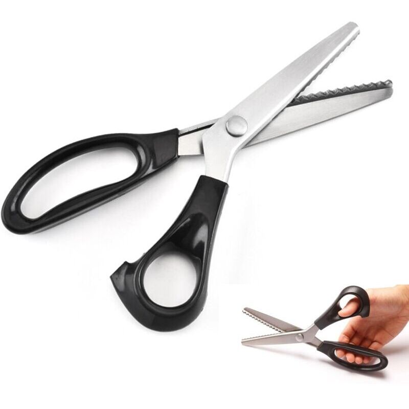 Professionelle Zickzack-scheren Aus Edelstahl, 230 Mm – Für Präzises Schneiden Von Stoff, Papier Und Filz – Ergonomisches Design