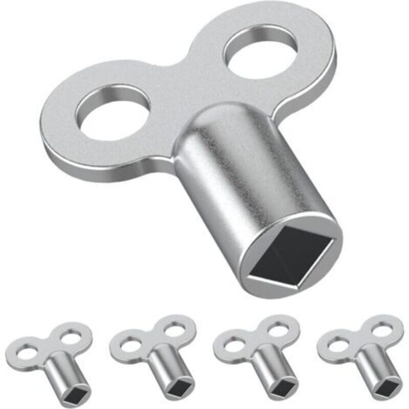 5-teiliges Set Entlüftungsschlüssel Für Heizkörper - Robuste Aluminium-entlüftungsschlüssel - Entlüftungsschlüssel Für Zahlreiche Heizkörper - Handlicher Entlüftungsschlüssel Für Heizungen