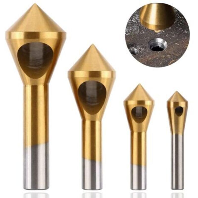 4 Stück Entgratfräser, Fasenfräser Aus Hss-stahl, Metall-fasenwerkzeug Zum Schneiden Von Metall, Holz Und Kunststoff