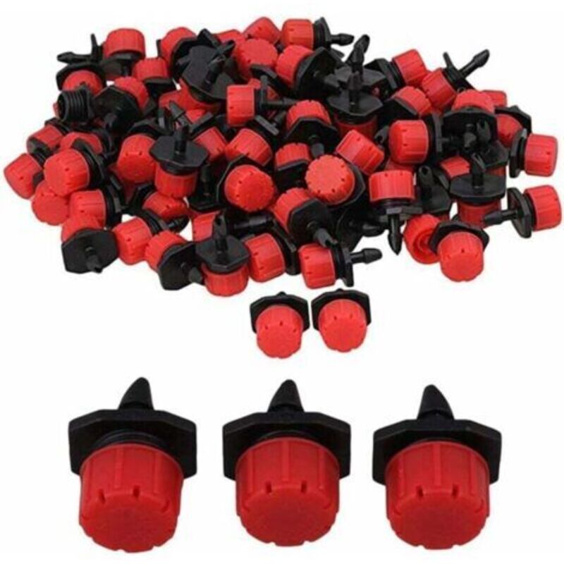 100 Stück Tropfbewässerungstropfer, Sprühdüsen Für Den Garten, 360° Einstellbare Automatische Diy-tropfbewässerung
