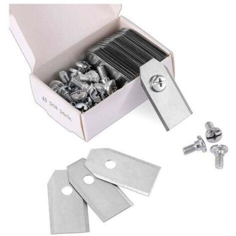 Ersatzklingen Aus Titan - Für Husqvarna Automower Und Gardena Mähroboter - Mit Titankarbid-beschichtung - Schrauben Inklusive (18er-set, Silber)