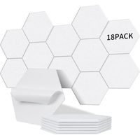 Set Aus 18 Selbstklebenden Hexagonalen Akustikpaneelen – Hochdichte Schalldämmung 230 Kg/m³ – Nrc 0,95 – Maße 30x26x0,9 Cm