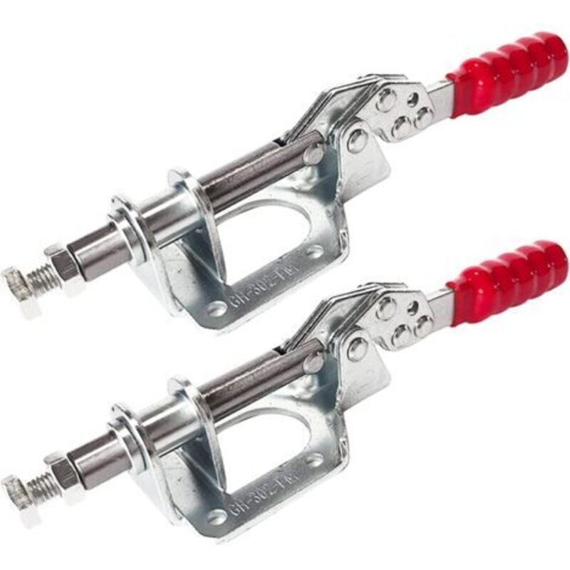 Kippzangen, 2 Stück Push-pull-haltevorrichtung Handwerkzeug Kippwerkzeug Schnellverschluss Manuelle Verriegelung Hebel Horizontaler Spannmechanismus Schnellspannstange (136 Kgf)