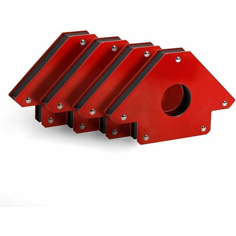Magnetischer Schweißpositionierer (4er-pack, Zugkraft: 11 Kg, Magnetische Winkel: 45°, 90° Und 135°), Magnetischer Schweißwinkel, Roter Schweißmagnet Mit Pfeil.