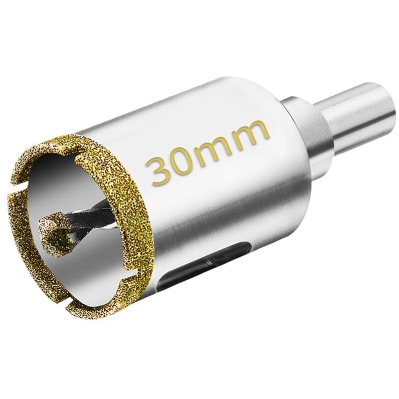 30 Mm Diamantbestückte Lochsäge Mit Zentrierbohrer, Fliesen-lochsäge Mit Diamantbeschichtung, Diamant-kronenbohrer Für Glas, Fliesen, Keramik, Marmor Und Granit
