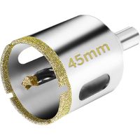 2 Stück Diamant-bohrkronen 45 Mm Mit Zentrierbohrer, Diamant-bohrkrone Für Fliesen Mit Diamantbeschichtung, Diamant-kernbohrer Für Glas, Fliesen, Keramik, Marmor, Granit