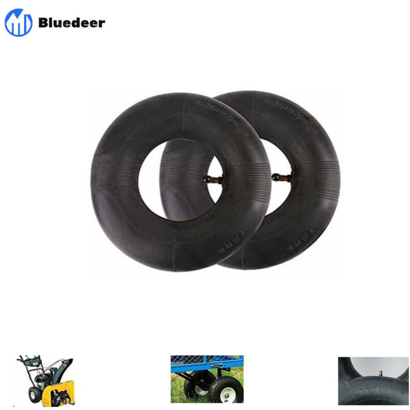 Satz Mit 2 Luftschläuchen 410/350-6 Micro Tiller 4.10/3.50-6 Winkel Pneumatik Gartengeräte Für Wagen, Transportwagen, Gartenwagen, Rasenmäher
