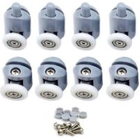 Tür- Und Duschwandbefestigung, 8 Stück Duschttürrollen, Duschttürgleiter, Schiebetürrollen Für Duschkabine, Badezimmer, 23 Mm