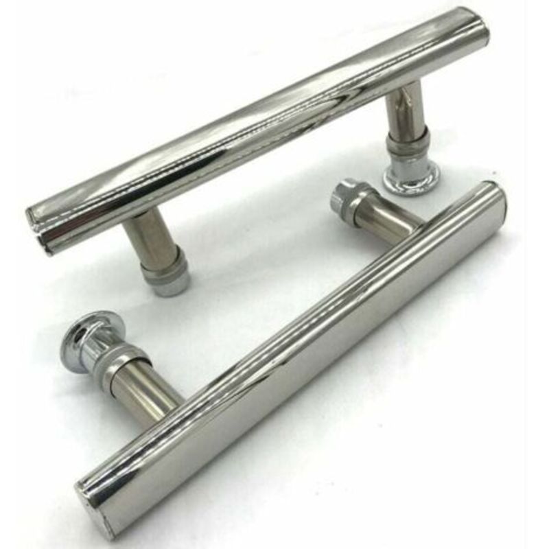 2x Chrom-duschtürgriff, Lochabstand 145 Mm