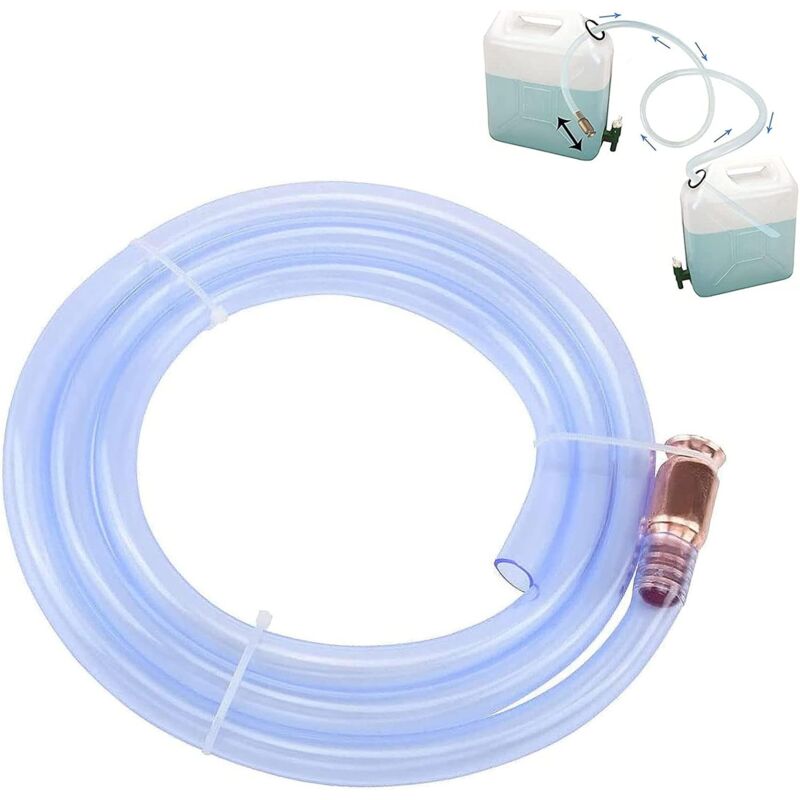 Siphon Schlauch Pumpe Automatischer Siphon Gaspumpe Für Benzin, Diesel, Flüssigöl, Gas, Kraftstoff Wasser, Öl Transparenter Antistatischer Pvc-schlauch (transparent)