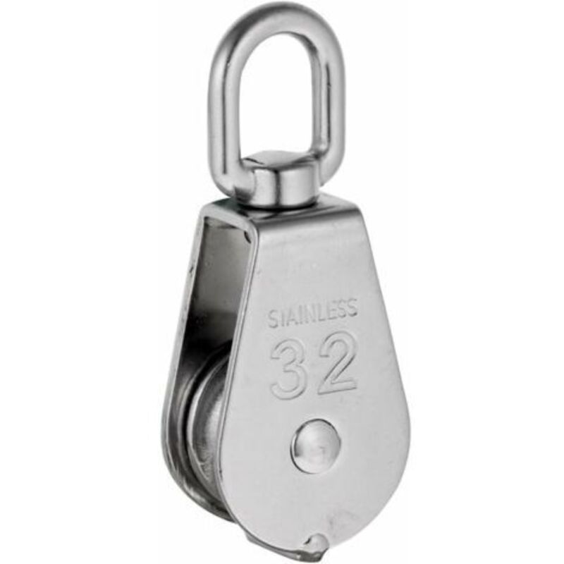Aiducho Robuste Einrollenflaschenzug Mit Drehbarem Edelstahlwirbel – Maximale Tragkraft 35-1000 Kg – M32