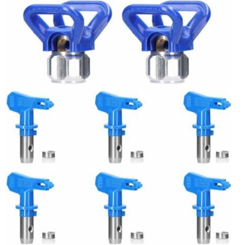 Kit Mit Umkehrbaren Airless-düsen Für Die Spritzlackierung, 2x Düsensitz-schutz, Airless-düsenzubehör Für Hochdruck-farbspritzpistolen (typen 211, 315, 417, 517, 515, 523) -inhhub