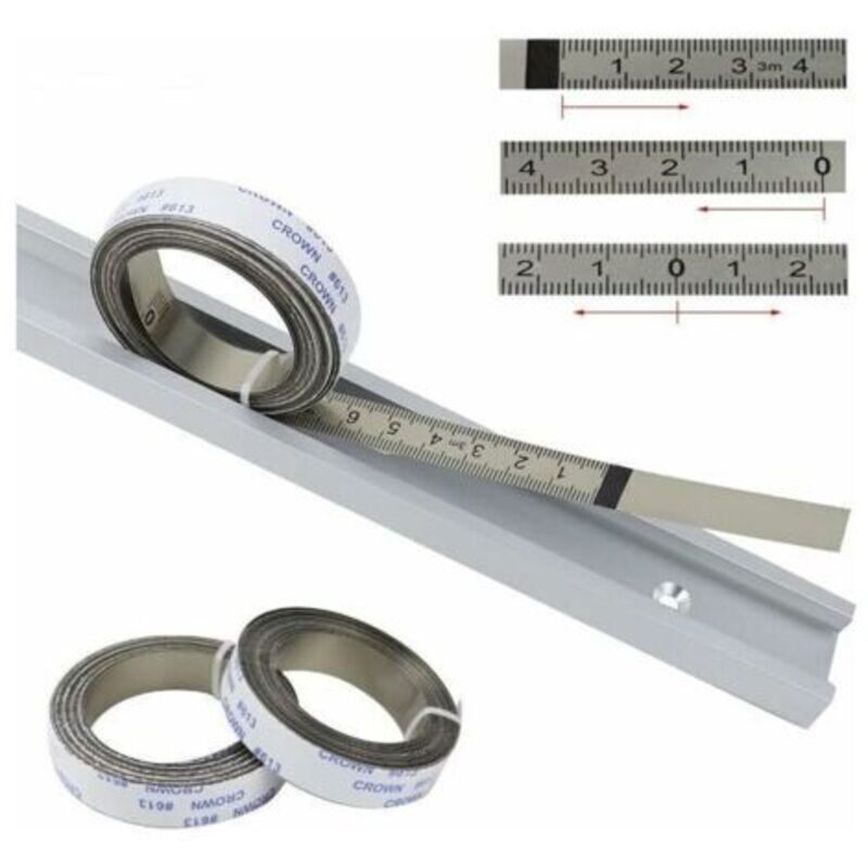 Metrische Lineale, Selbstklebende Streifen Für Gehrungssägen, Maßbänder Und Skalenlineale, Von Der Mitte Nach Rechts Und Links, 2,5 M-0-2,5 M, Silber, 1 Stück