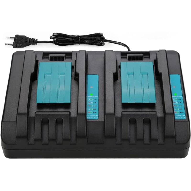 Doppelladegerät Mit 14,4 V Und 18 V, 4 A, Für Das Schnellladegerät Makita Dc18rd. Kompatibel Mit Makita 18 V Lithium-ionen-akkus Bl1850, Bl1850b, Bl1840, Bl1840b, Bl1830, Bl1415, Bl1430 Und Bl1440.