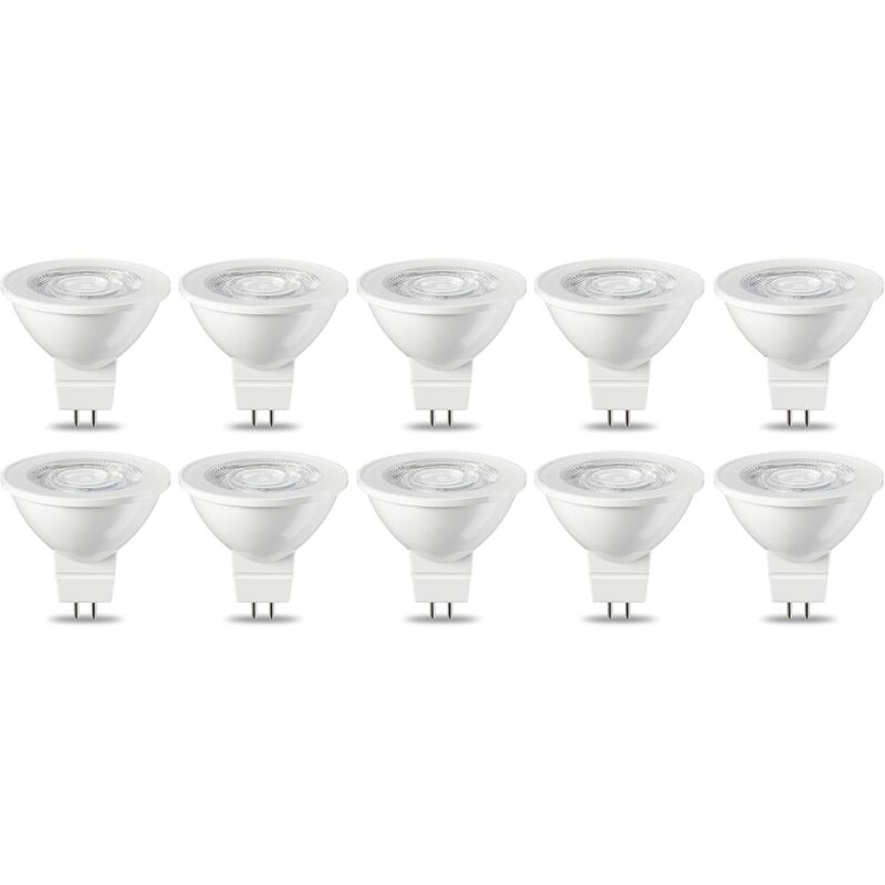Set Di 10 Lampadine Led Gu5.3 Mr16 5 W Bianco Caldo Non Dimmerabile, 220 V [classe Energetica G]