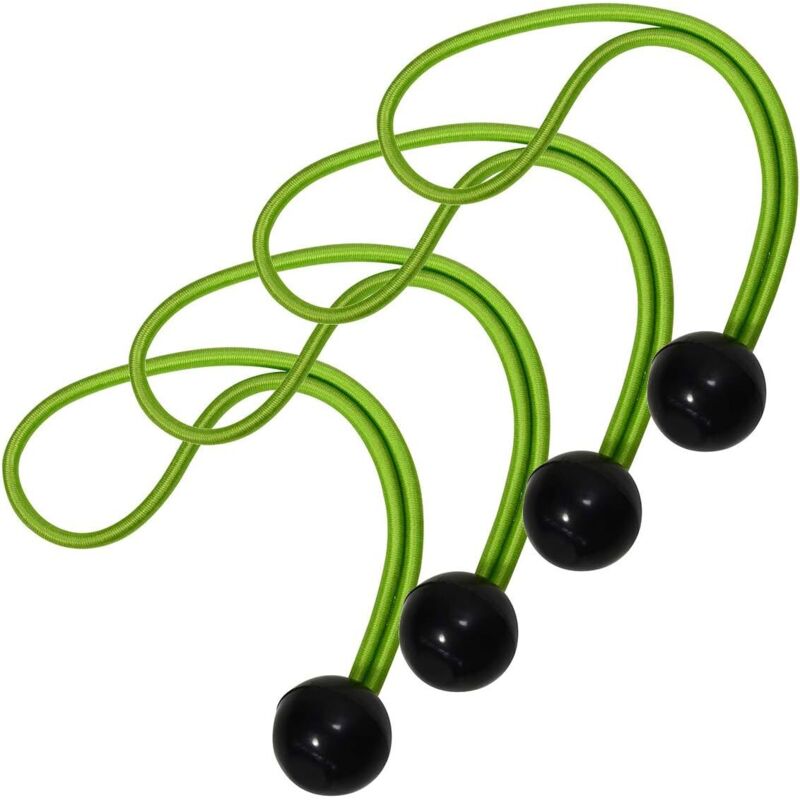 Elastisches Seil Mit Kugel [20 Cm Gummiband] [4er-pack Elastische Seile] - Ideal Zum Transport Von Yogamatten