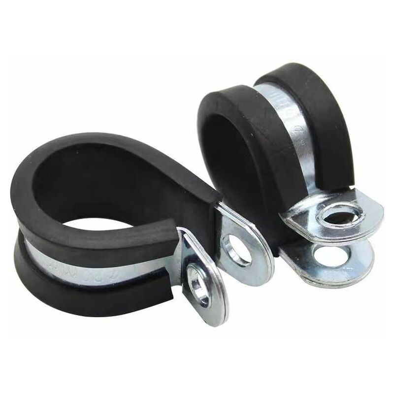 P-klemmen Mit Gummieinlage Zur Rohrfixierung, Auswahl: Ø 26mm / Bandbreite 15mm, 10 Stück