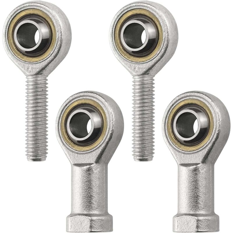 Weibliches Sphärisches Gelenklager M8, Männliche Verbindung, Gerades Gewinde, Bronzebeschichtung, Hochleistungs-kugelgelenkende (4 Stück)