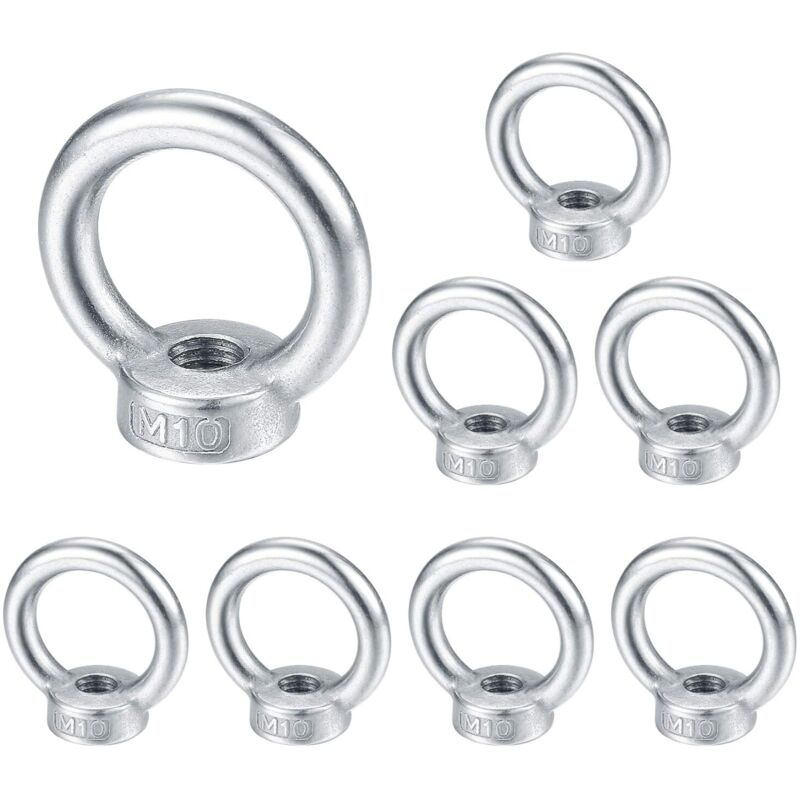 M10 Ösenschraube, Hebeösen-schraube Für Hebering, Edelstahl 304 Ringmutter, Geschraubte Ösenmuttern - 8 Stück