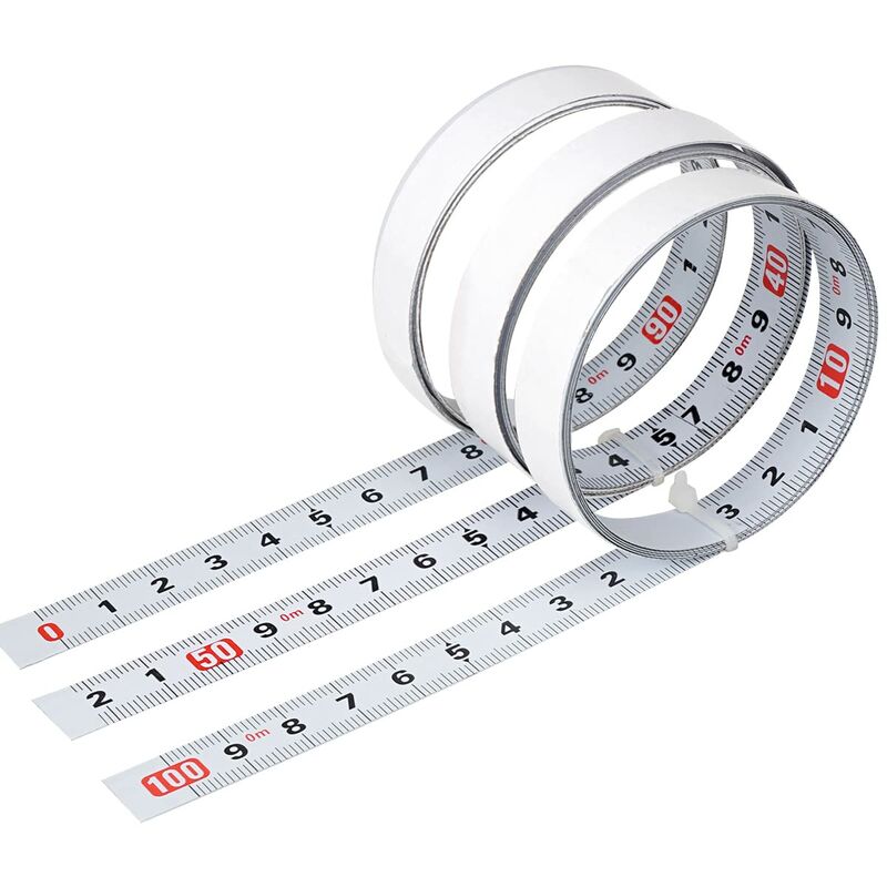 Selbstklebendes Stahlband Aus Kohlenstoffstahl – Länge 100 Cm – Präzises Maß Für Werkbänke Und Maschinen – Zuschneidbares Band