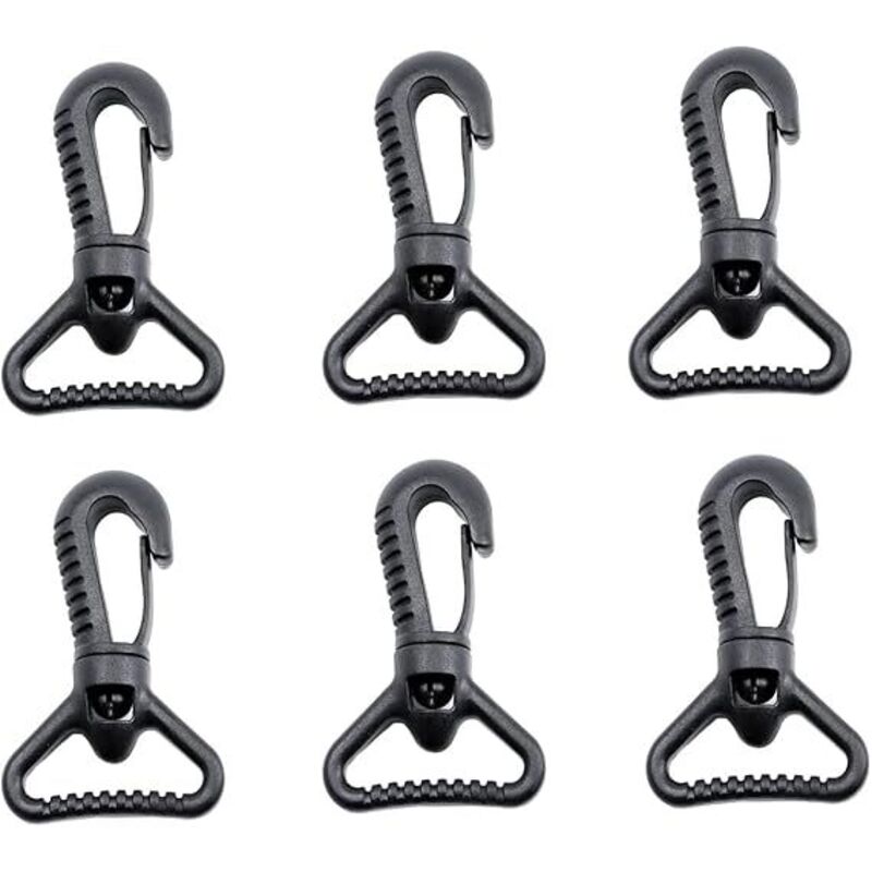 10 Stück Kunststoff-karabiner, Drehbarer Kunststoff-karabiner Für Schiebetüren – Drehkarabiner – Schnallenverschluss Für Riemen, Schwarz