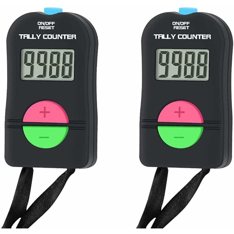 Piccolo Digitalzähler 2 Stück, Elektronischer Manueller Klicker Zum Addieren/subtrahieren, Manuelle Zähler Für Golf-sportarten