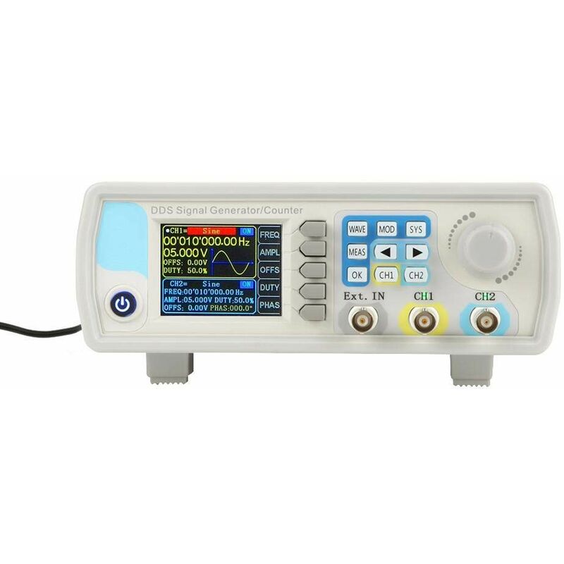 Générateur De Signaux, Jds6600 Générateur De Fonctions Dds Contrôleur Numérique Fréquence Sinusoïdale Générateur De Signaux Arbitraires Générateur De Signaux Compteur De Fréquence(15mhz Eu) A