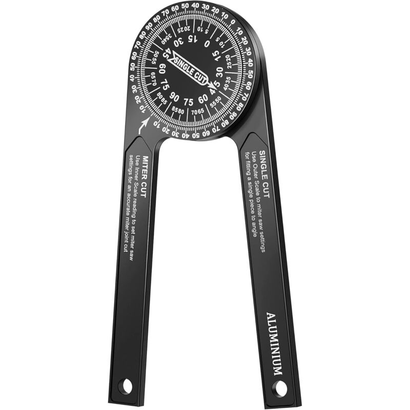 Goniometer Für Kappsäge, 7-zoll-winkelmesser Aus Aluminium, Winkeldetektor, Winkelmesswerkzeug Für Schreiner, Zimmerleute Und Klempner.