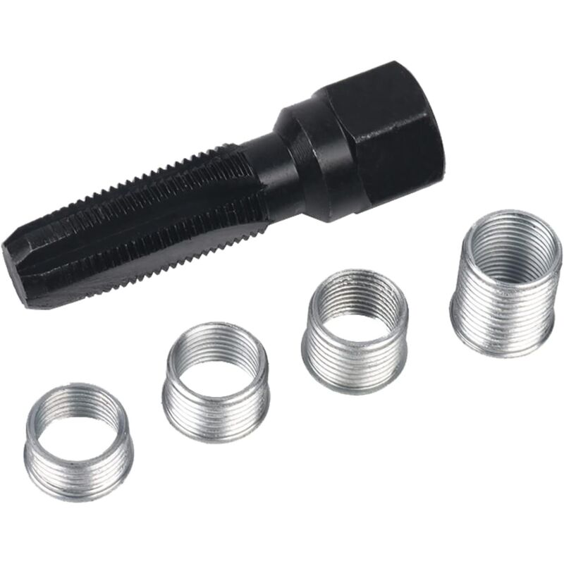 Gewindereparaturset Für Zündkerzen M14 X 1,25, 5-teilig, 14-mm-aufbohrer Aus Chrom-vanadium-stahl, Oxidationsbeständig