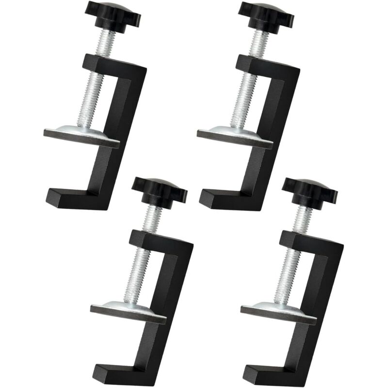4-teiliges Klemmenset, Spannbereich 10-57mm, Verstellbare G-klemme, Befestigungsclip Für Schreinerklemmen, Zubehör Für Tischklemmen, Geeignet Zur Befestigung Von Holz Und Tischen