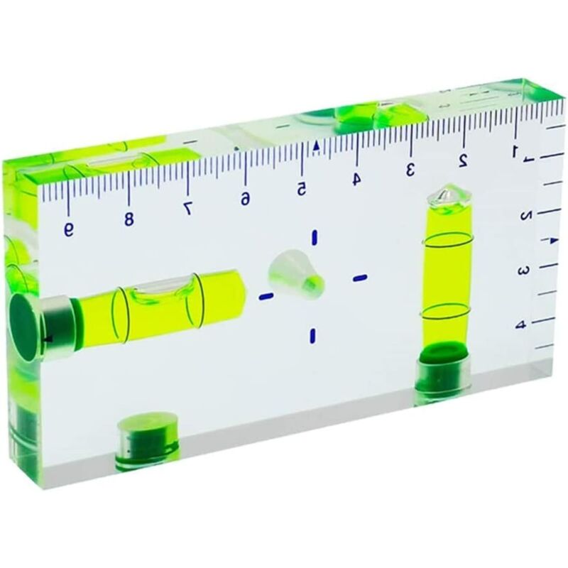 Transparente Wasserwaage Vom Typ T – 3 Starke Magnete – Abmessungen 95 X 51 X 13 Mm – Für Präzise Messungen Auf Metalischen Oberflächen