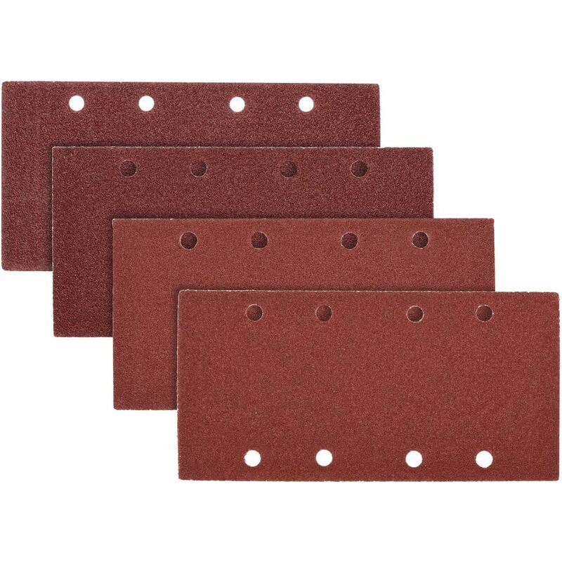 25x Schleifpapier - Schleifmittel Für Schwingschleifer - Selbstklebende Schleifblätter Mit Haken- Und Klettverschluss - Körnung P 40/60/80/100 - 93 X 185 Mm