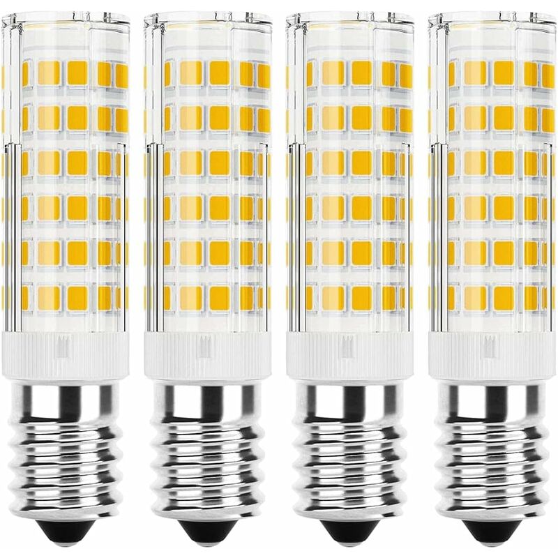 4er-set Led-lampen E14 7w 6000k Kaltweiß, Maiskolben-glühbirne E14 Led, Entspricht Halogenlampe, Nicht Dimmbar, Flimmerfrei, 360° Licht Für Wohnzimmer, Wandleuchten Und Kühlschrank-led