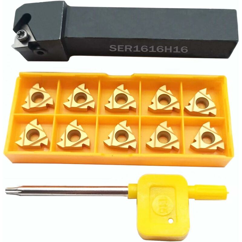 Drehwerkzeughalter Aus Wolframkarbid 5/8' Ser1616h16 – 10 Klingen Ag60 Bp010 – Stahl Und Karbid – Hochpräzisionsbearbeitung