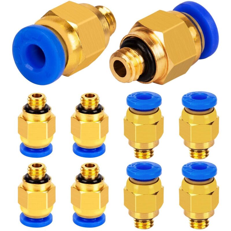 Gerader Pneumatikanschluss Für Druckluft, M6-gewinde, Steckverbindung Für 3d-drucker-anschluss, Ptfe-schlauch, 4 Mm, 10 Stück, Pc4-m6