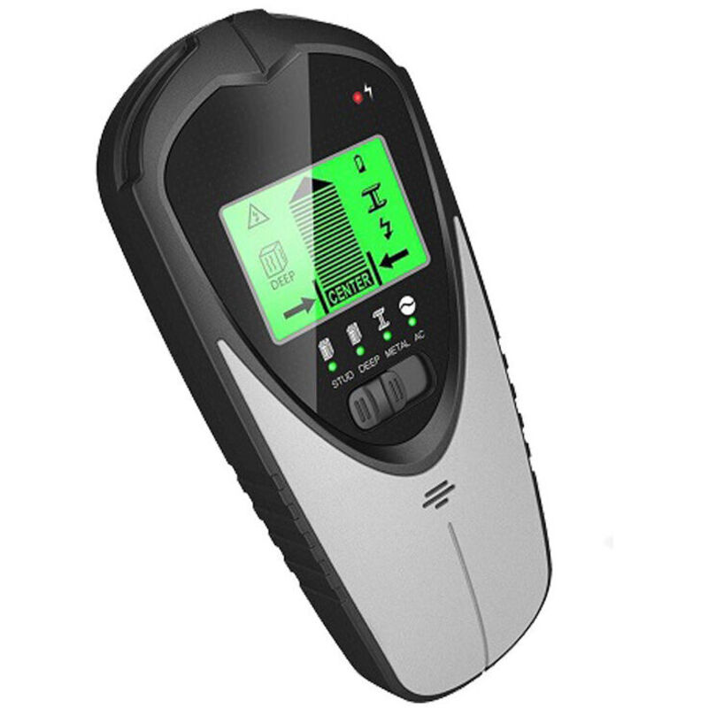 4-in-1-wandständerdetektor, Wandständerdetektor Mit Lcd-bildschirm Und Akustischem Warnsignal Für Holz, Wechselstromkabel Und Balkenerkennung, Silber, Ein Stück