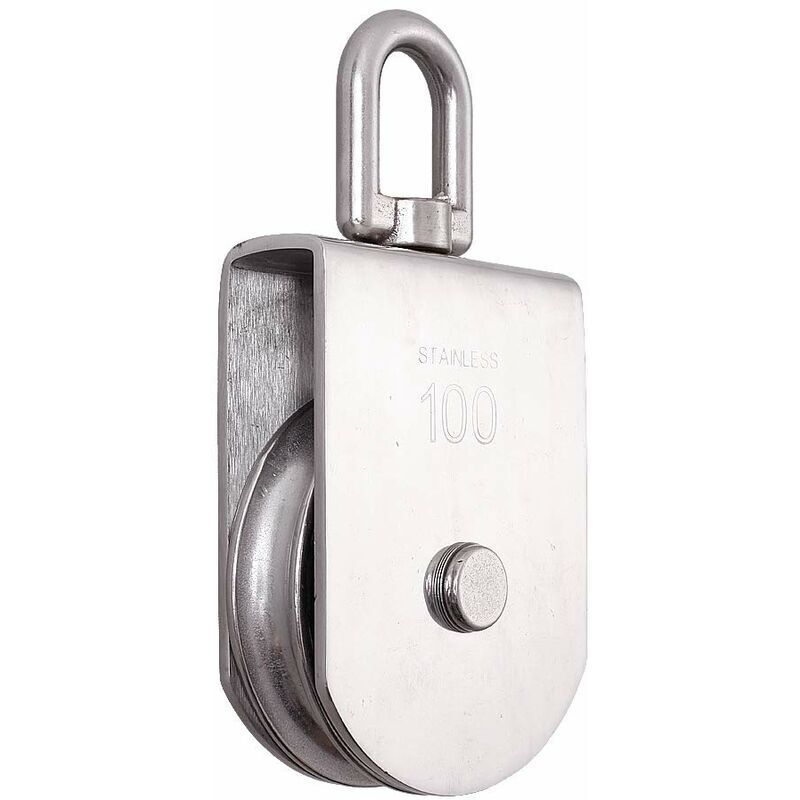 M100 Einrollenhub Mit Einfacher Riemenscheibe, Tragkraft 1000 Kg, Robuste Einradige Drehbare Seilhebe-flaschenzugblock Aus Edelstahl 304