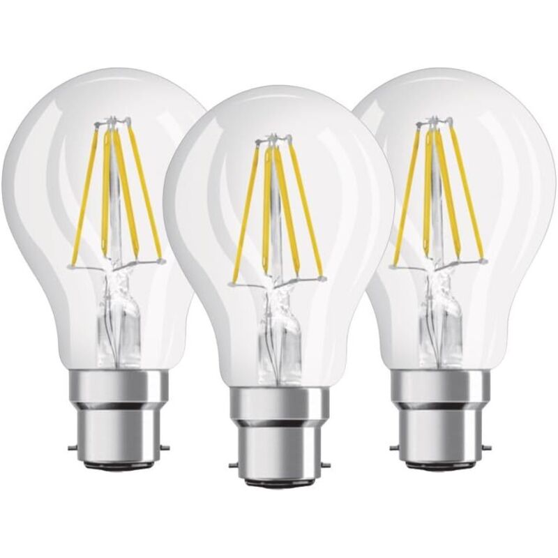3er-pack Standard-led-glühbirnen Mit Filament - Sockel B22 - 8w Entspricht 60w - Warmweißes Licht 2700k