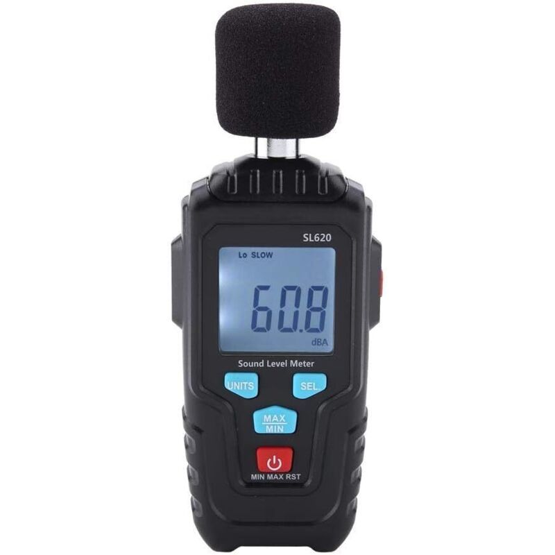 Schallpegelmesser Mit Aufzeichnungsfunktion 30-135db – Lcd-hintergrundbeleuchtung – Messung Des Minimalen/maximalen Schallpegels – Für Enge Räume