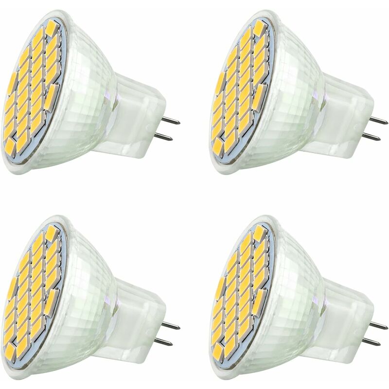 Mr11 Gu4 12v Led 3w Warmweiß 3000k, 350lm, 120° 35mm Mr11 30w Halogen-äquivalent, Ac/dc 24v 12v Einbau-led-spot Für Küchenmöbel Und Wohnmobile, Nicht Dimmbar, 4er-pack [energieeffizienzklasse A+]