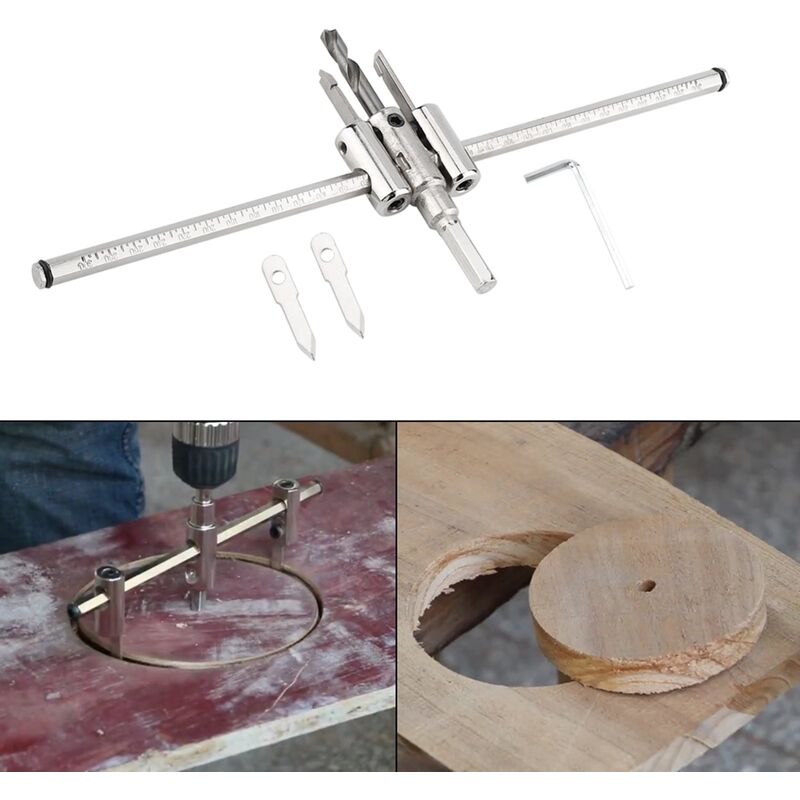 Verstellbare Lochsäge 30-200 Mm – Legierter Stahl Mit Wärmebehandlung – Für Holz, Kunststoff Und Gipskartonplatten – Sauberer Schnitt Ohne Ausrisse