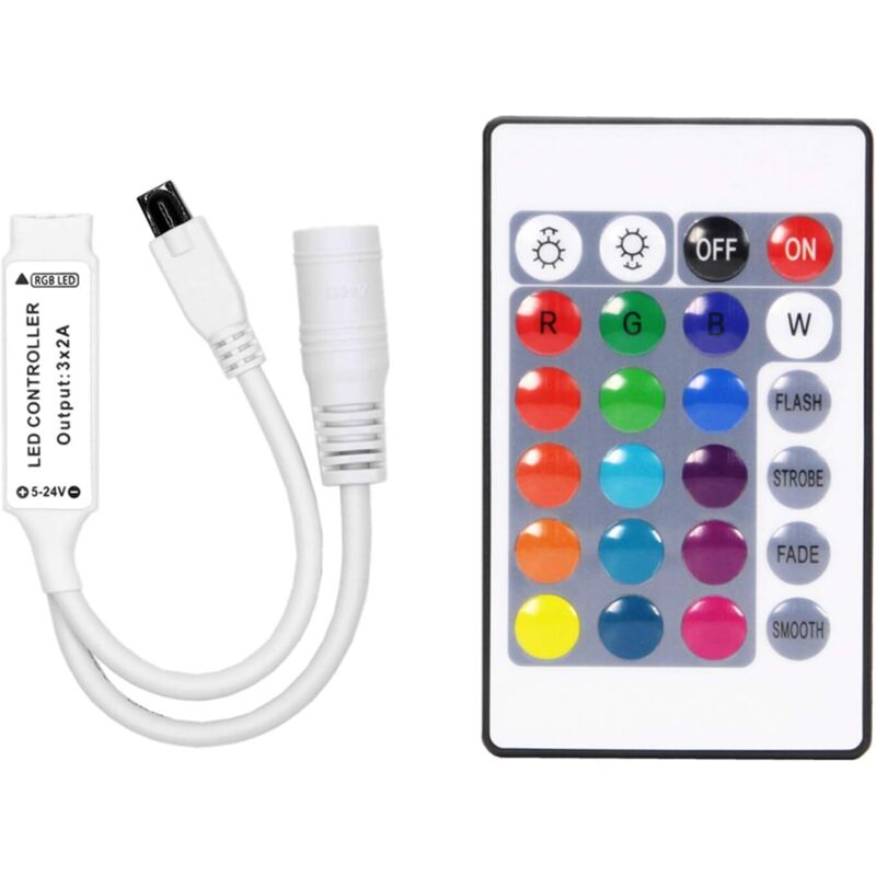 Led-fernbedienung 5v-24v Rgb-led-controller Mit 24 Tasten Für Rgb-led-streifen 5050 3528 Mit Fernbedienung Mini-led-controller