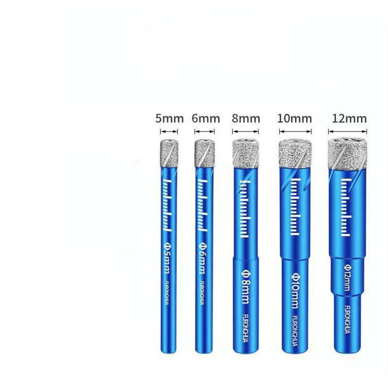 Gelöteter Diamantbohrer, Trockenbohrer Für Fliesen, Bohrer Für Fliesen Für Granit, Marmor, Glas, Beton Und Harte Materialien, Multifunktionaler Lochsägen-bohrer Für Trockene Anwendungen (5er-set, 5/6/