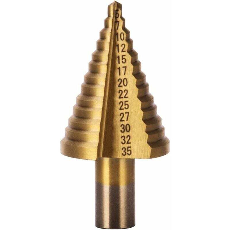 Hss Stufenbohrer Metall 5-35 Mm Titan Professionell Kegelförmiger Bohrer Stufenbohrer Mit Koffer Für Holz Kunststoff Metall