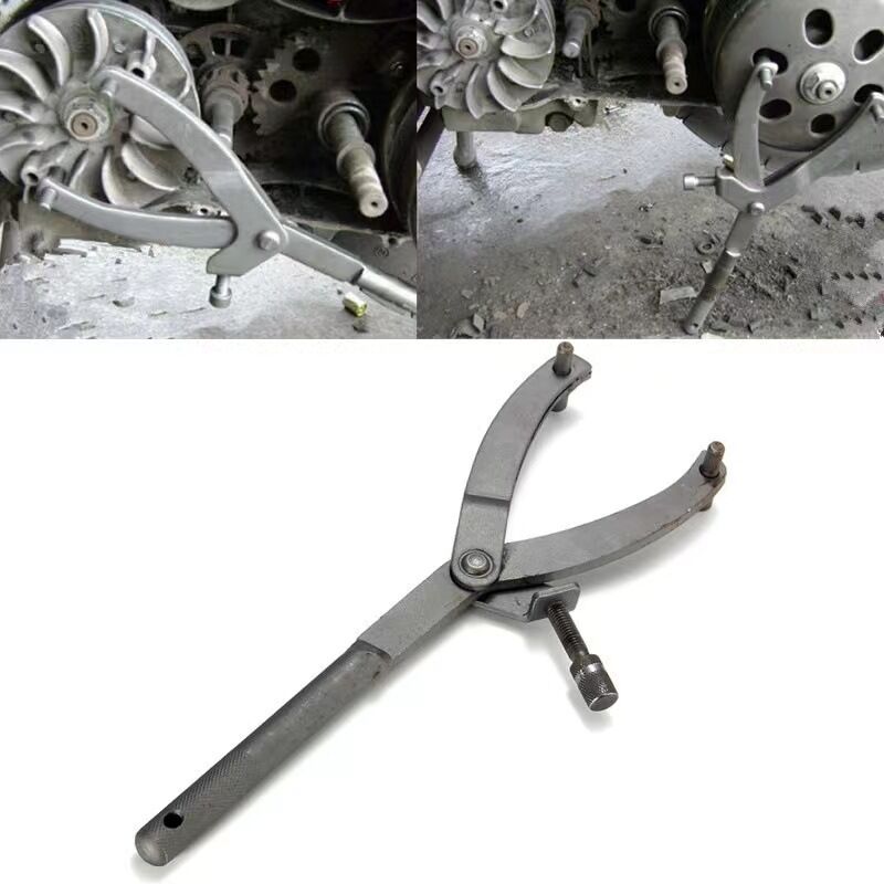 Kupplungsschlüssel Werkzeug, Universelles Kupplungswerkzeug Für Motorräder/roller, Kupplungsschlüssel Mit Y-förmigem Design, Y-typ Schwungradschlüssel Mit Verstellbarer Öffnung (länge: 30 Cm)