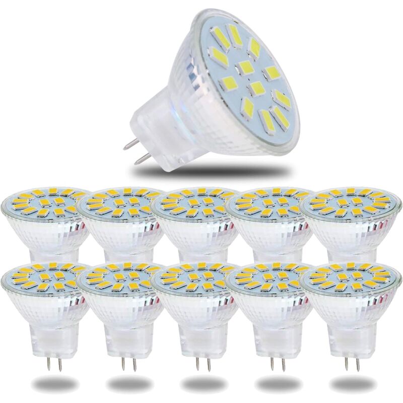 Mr11 Gu4 Led-lampe 5w Kaltweiß, Led-glühbirnen 6000k 600 Lumen, Ersatz Für 50w Halogenlampen, Led-glühbirnen, Nicht Dimmbar, 120° Abstrahlwinkel, 10er-pack