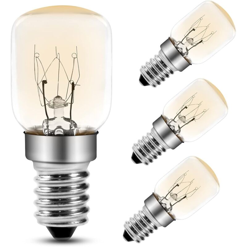 Ampoule Four 25w 300 Grad E14 T25 Glühbirne 2700k Warmweiß Dimmbar Pygmäen-glühlampe Für Backofen, Mikrowelle, Salzlampe, 4er-pack
