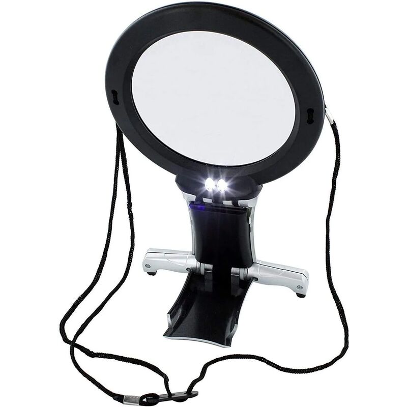 6x Tisch- Und Halslupe, Beleuchteter Arm Und Freihändig Mit Led Für Näharbeiten, Schmuckhobby, Reparatur Von Kreuzstichen, Kunst, Handwerksgegenstände