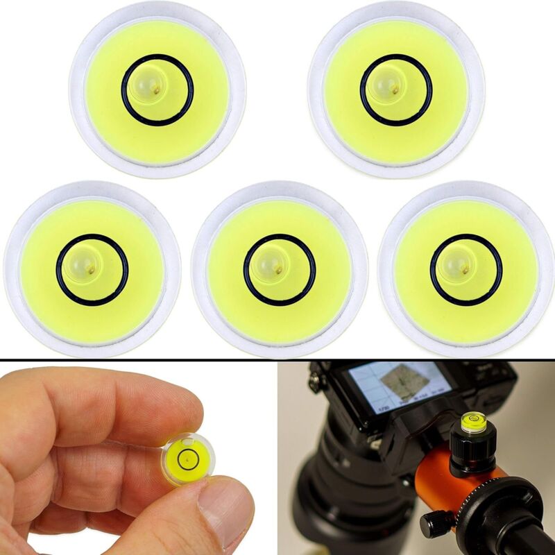 Wasserwaage, 5er-pack, Durchmesser 12 Mm, Präzisions-wasserwaage Mit Luftblase, Mini-wasserwaage Für Kameras, Camping Und Wohnwagen